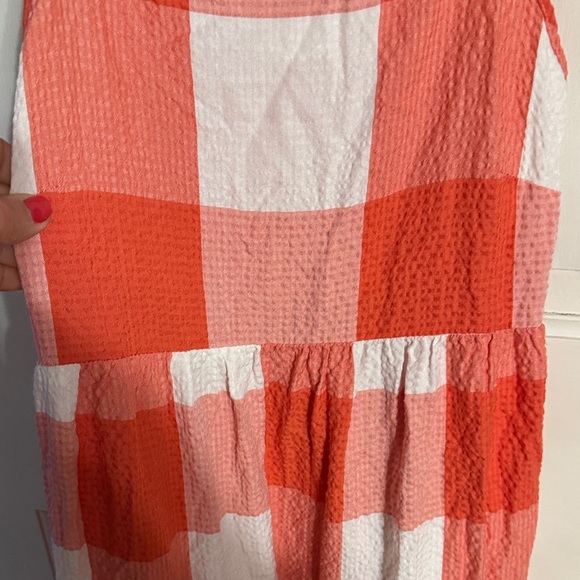 Lou & Grey Coral and White Checkered Maxi Dress - Picture 3 of 5